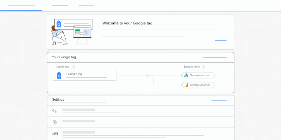 Google Tag Interface